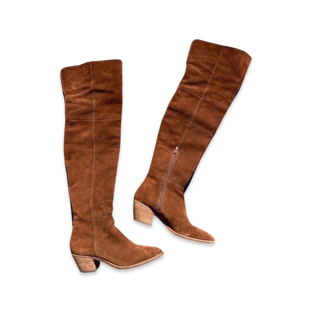 Steve Madden Lucca Pieced Over the Knee Suede Boot